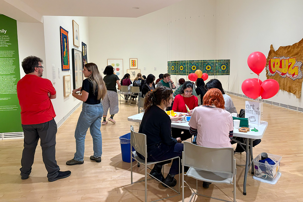 Students at a 2026 Art + Friends craft event